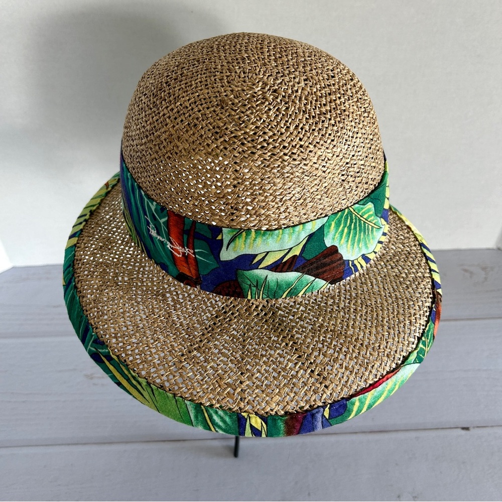 NWOT | Original Panama Jack | Women's Cloche Straw Hat Tropical Bow